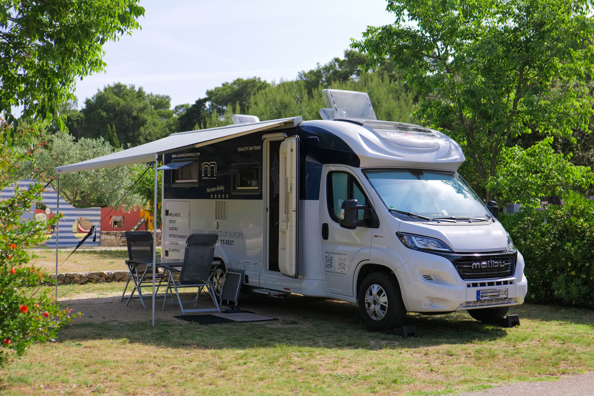 Spacious camping pitch at Zaton Holiday Resort